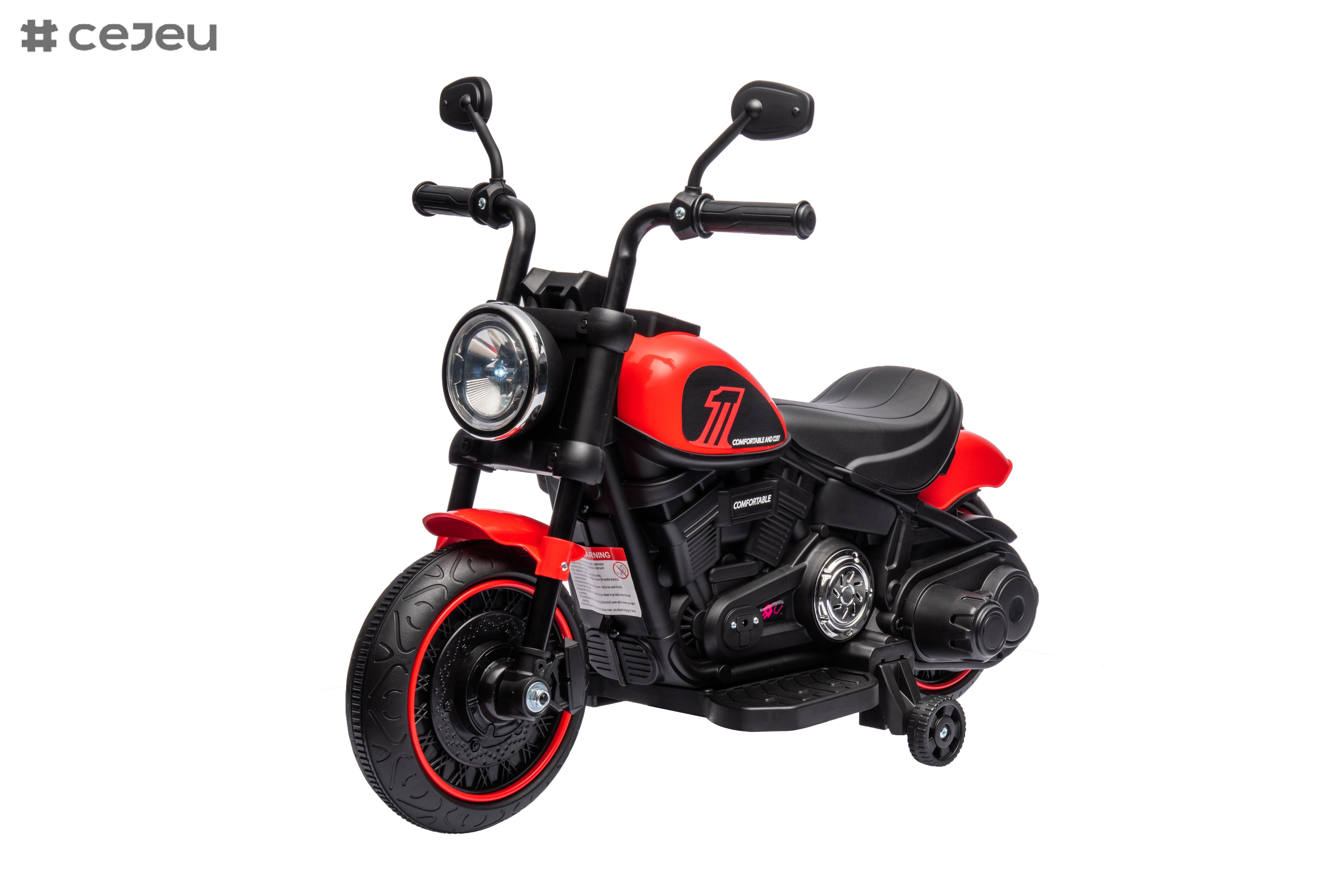 Electric Kids Motorcycle Toy, Music & Lights, Hand Acceleration & Foot Brake, 6V4.5AH