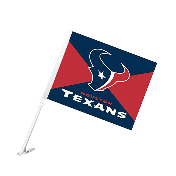 TEXANS Flagolden car flags screen printed high quality