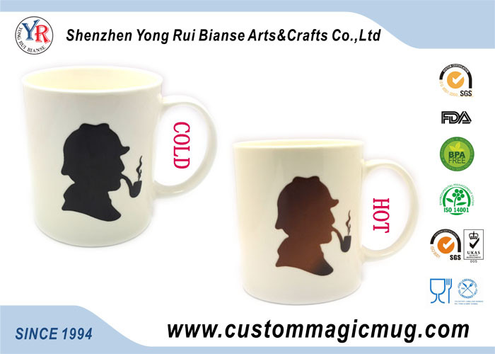 Plain White Ceramic Color Changing Mug Temperature Sensitive Magic