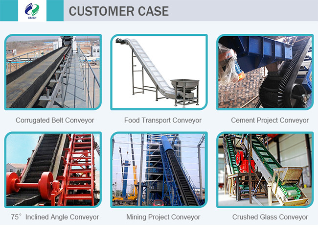Inclined Skirt Pvc Rubber Industrial Belt Conveyor Heat Resistant Professional