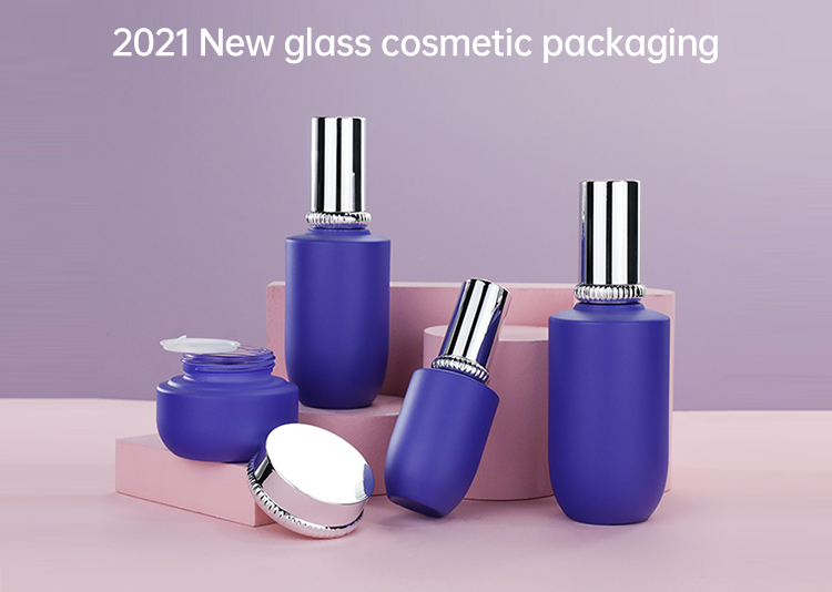 Custom Purple Empty Cosmetic Packaging 30ml-120ml Luxury Cosmetic Bottles