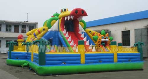 Dragon Inflatable Dry Slide 15x10m With Air Blower And Repair Kits