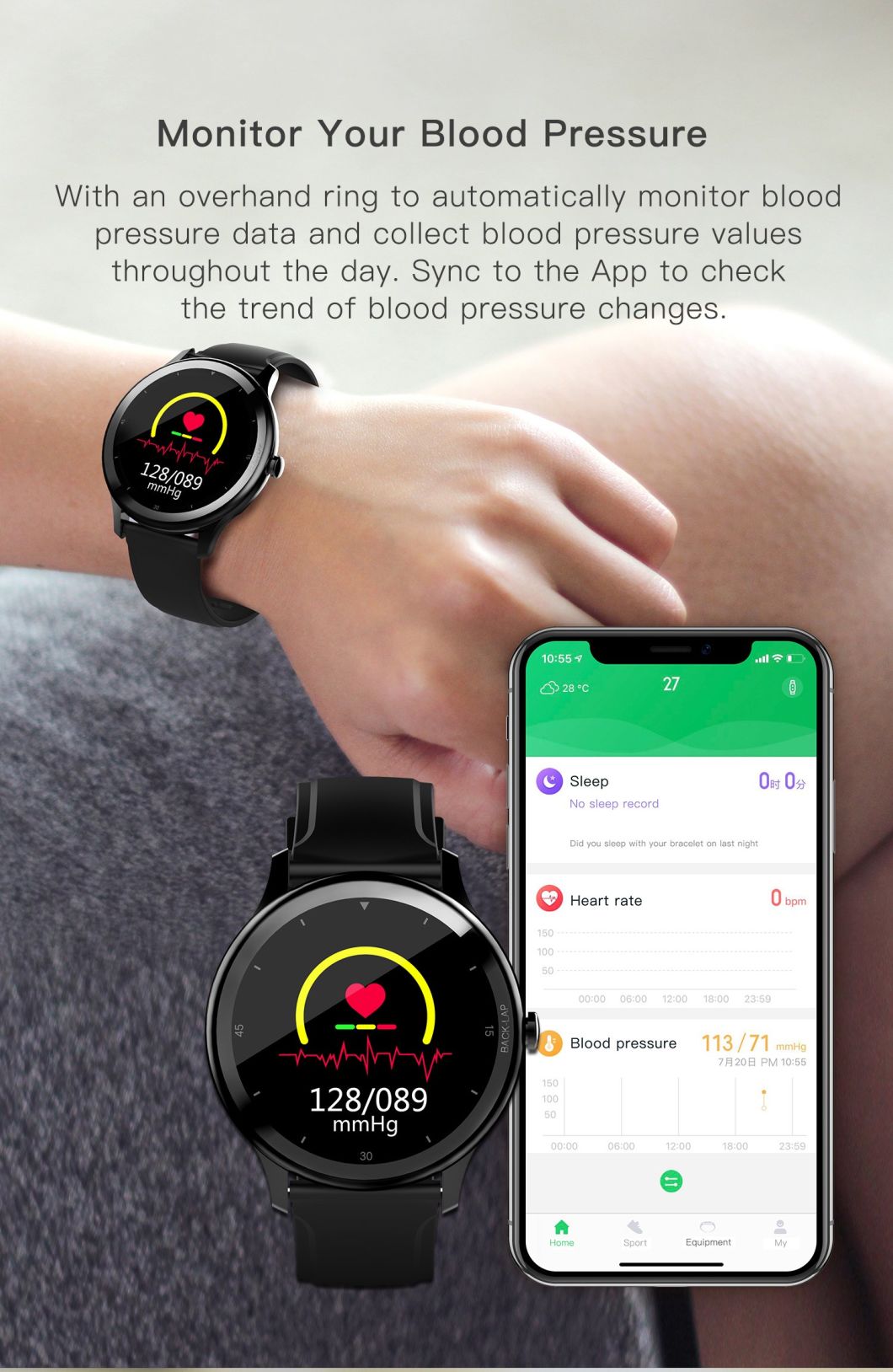 1.28 Inch 240*240 TFT Small Tail Display G28 Smart Watch for Female Menstrual Cycle Recording and Sleep Monitoring