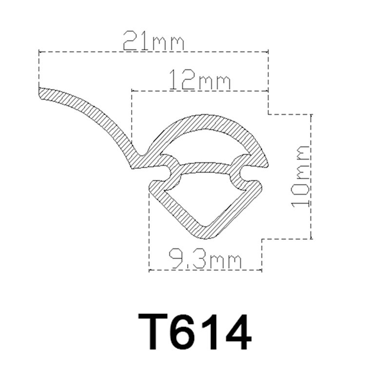 12*10mm PVC Rubber Strip For Aluminum Door Age Resistance