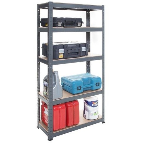 Industrial Galvanised Shelving Unit Racking Garage Storage Shelves 5 Tier