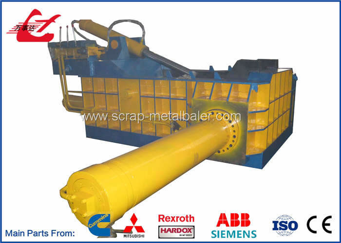 PLC Automatic Hydraulic Scrap Metal Baler With Bale Side Push Out