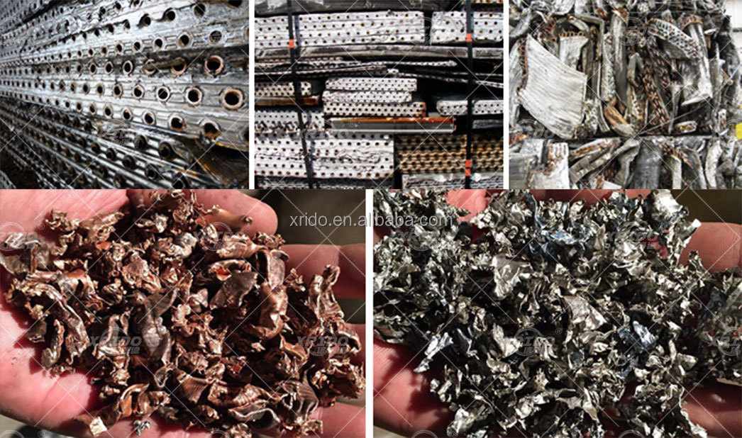 Waste Air Conditioner Radiator Separator Machine Copper Aluminum Radiator Recycling Machine