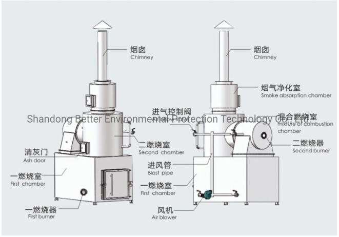 2024 Hospital Mixed Waste Animals Incineration Equipment with Video Outgoing-Inspection