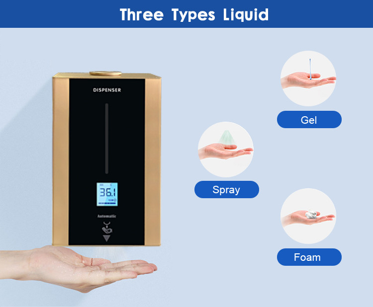 Intelligent Digital Body Temperature Check Kiosk Auto Wake Up Hand Dispenser