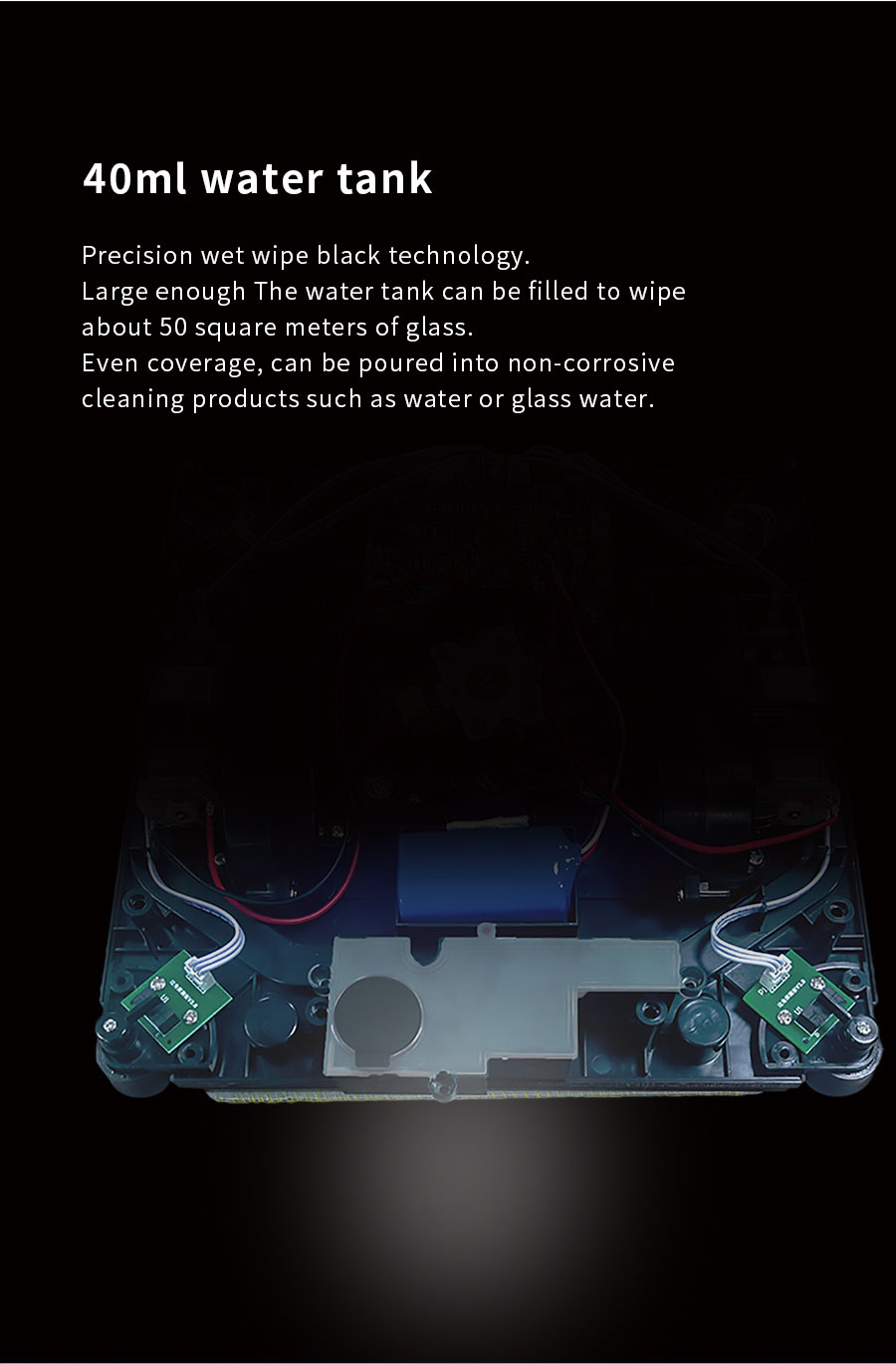 40ML Glass Vacuum Cleaner 110V - 240V Automatic Window Cleaner Robot