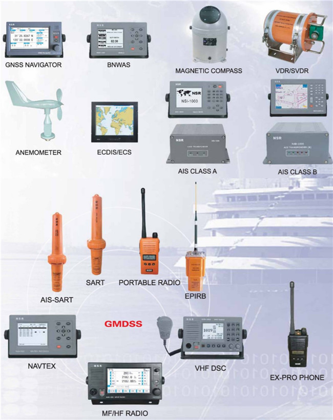 13.8VDC 25W VHF Radiotelephone Class A DSC Marine GPS Navigation Systems