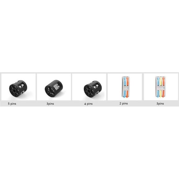 Y Type 3 Channel 2 3 4 5 Pin Waterproof Electrical Connectors Ip68 250v 16~24a
