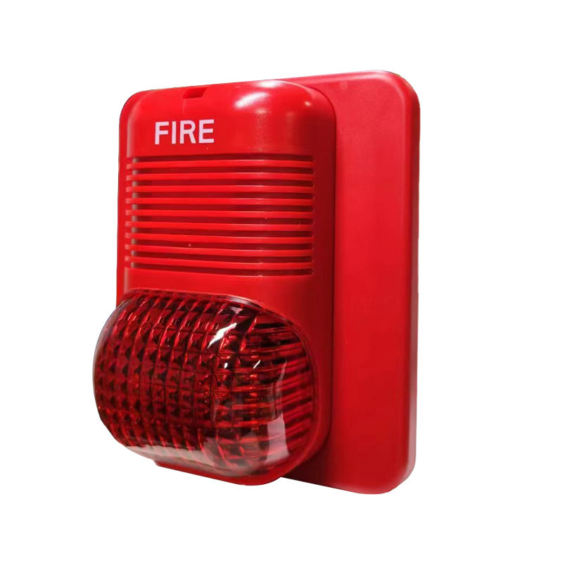 Red 24V Sounder Flasher Wall Mounted For Conventional Fire Detection Fire Safety System