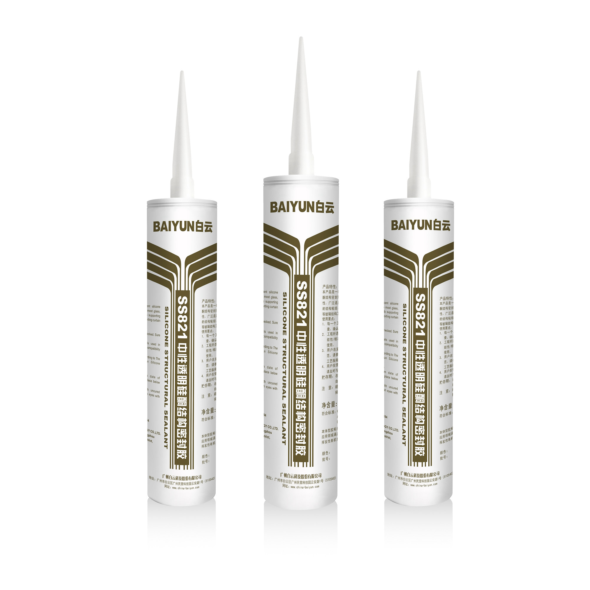 SS821 300ml Silicone Structural Sealant Translucent Silicone Caulk For Granite