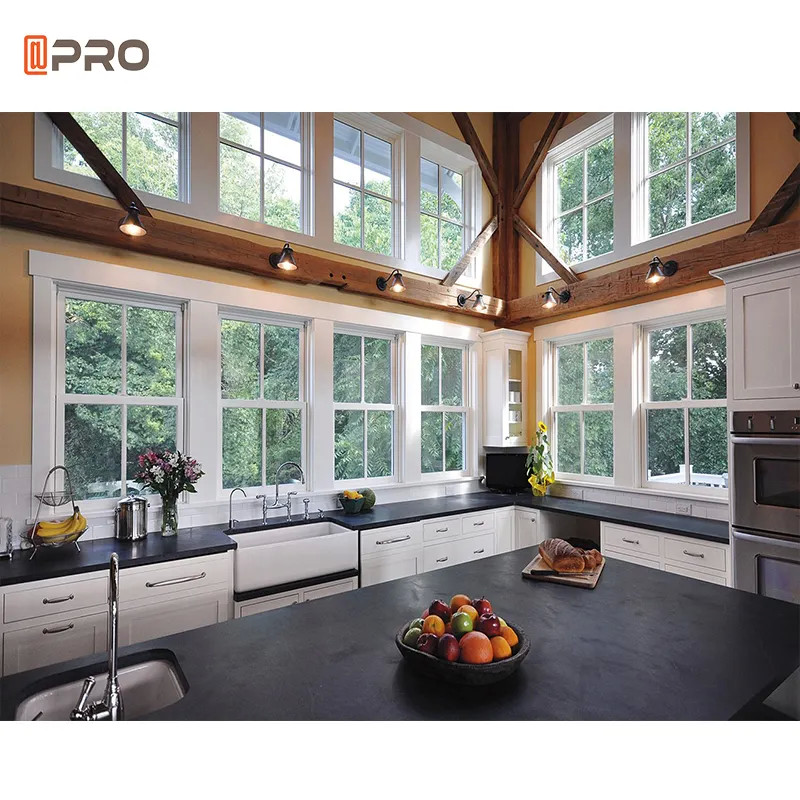 Lift Up Hurricane Impact French Windows Small Size Single Double Hung Aluminium Up Down Sliding Window
