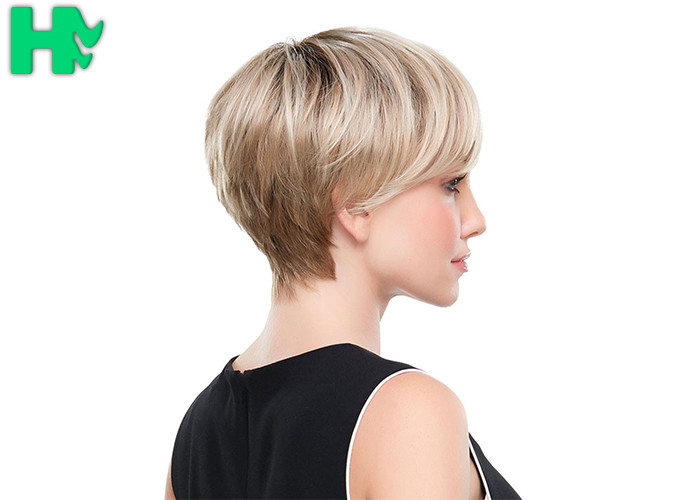 High Temperaturer Fiber Short Synthetic Wigs European Style 14inch - 30Inch