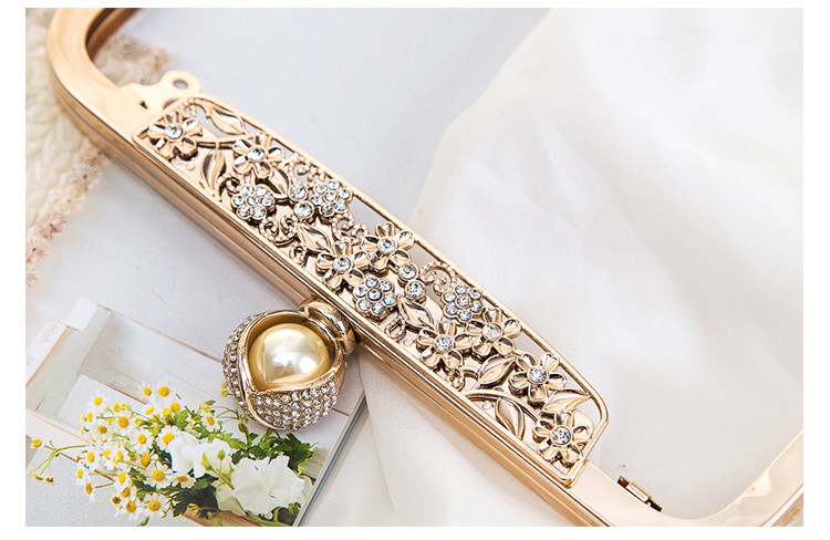 22cm Glittering O Ring Closure Purse Clutch Frame For Engaged Handbag