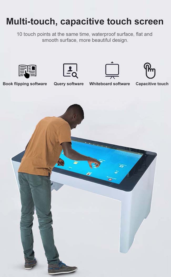 43 Inch New Design LCD touchscreen digital tea table  Interactive touch screen