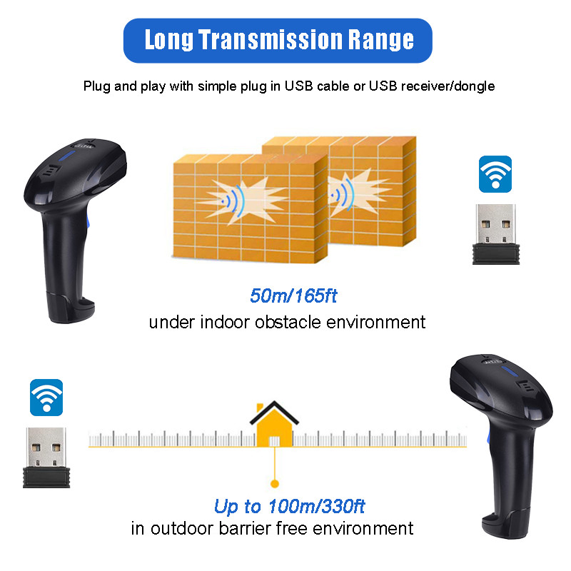 Desktop Barcode Image Scanner 1D 2D Hands Free For Inventary Store Supermarket