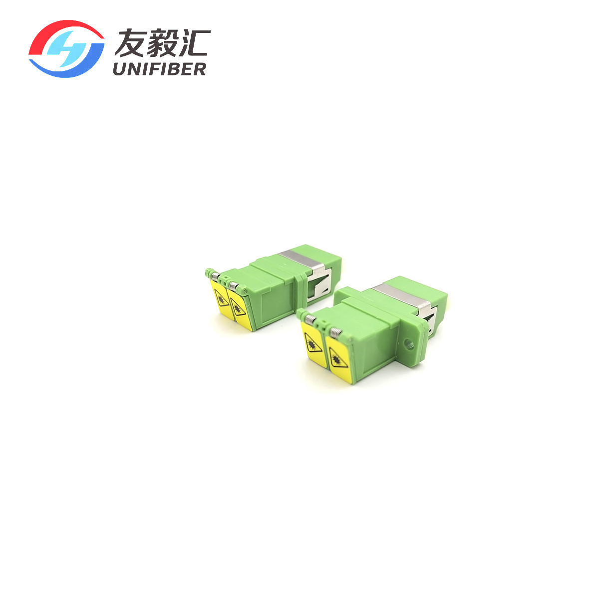 LC APC Fiber Optic Adapter Duplex Auto Shutter Zirconia FTTH With Flangeless