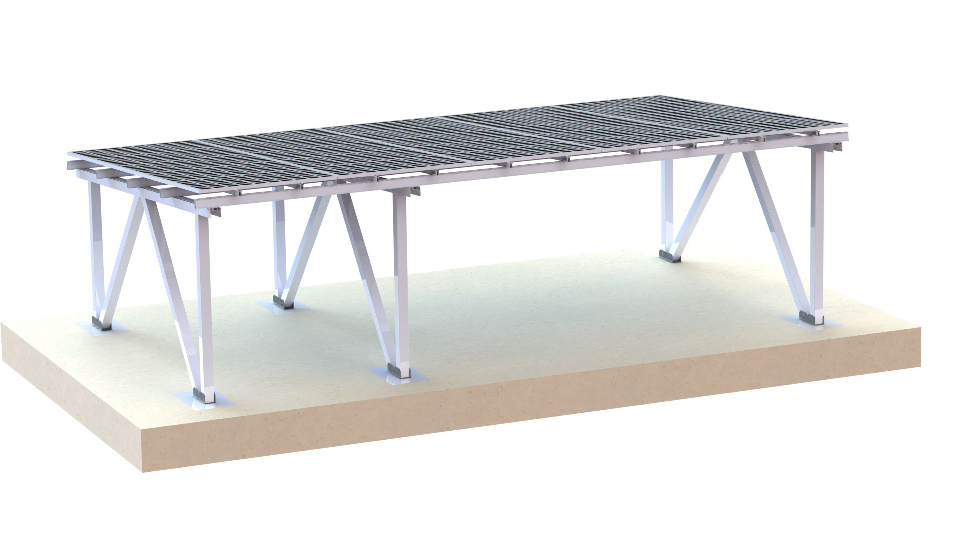 60m/S 1.5KN/M2 Solar Panel Carport Landscape Photovoltaic System