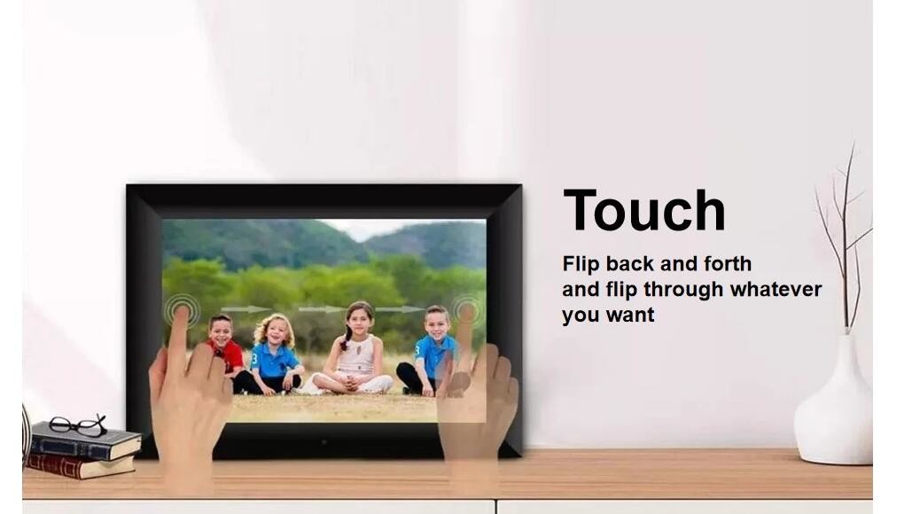 10 inch WiFi Digital Frame IPS Touch Screen 1080P Photo Frame, 16GB Large Memory Share Moments Instantly via Mobile APP