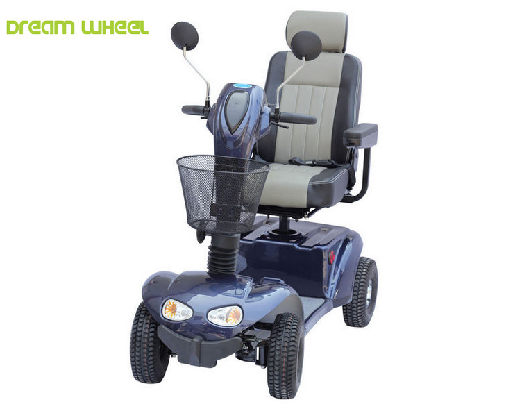 12 Inch 4 Wheel Drive Electric Mobility Scooter 15km/h 860W 24V Adjustable