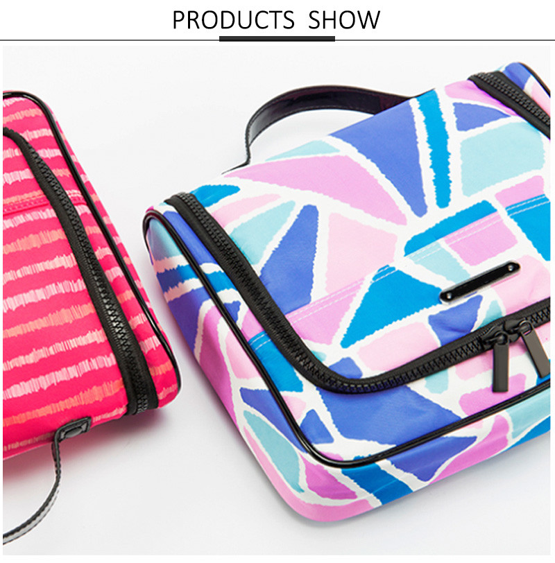 Wholesale Custom Travel Polyester Waterproof Wash Hanging Makeup Bag
