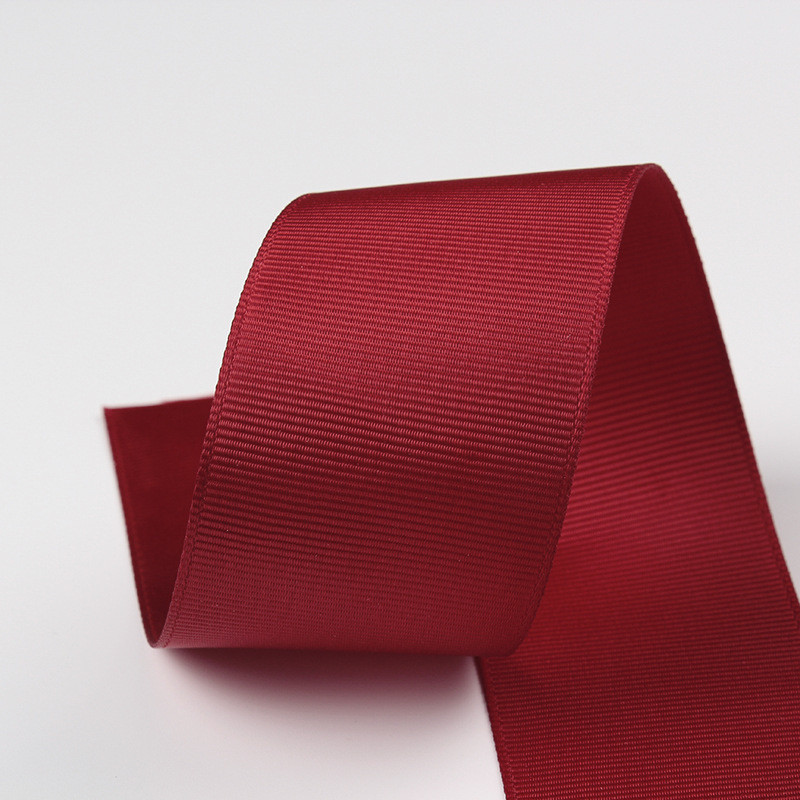3mm-100mm Solid Assorted Color Polyester Grosgrain Ribbon for Gift Wrapping and DIY Craft