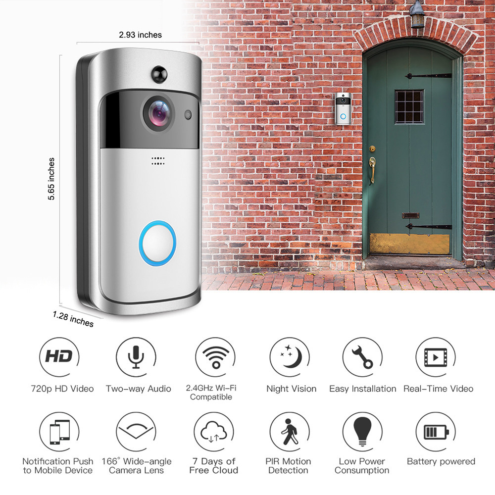 HFSecurity RD01 Wide Angel WIFI VIsua Real Time Two Way Audiol Door Bell