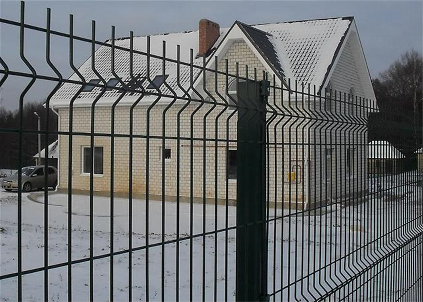 3D WIRE MESH FENCE PANELS, SOFT PVC COATED RAL 6005 MADE IN CHINA