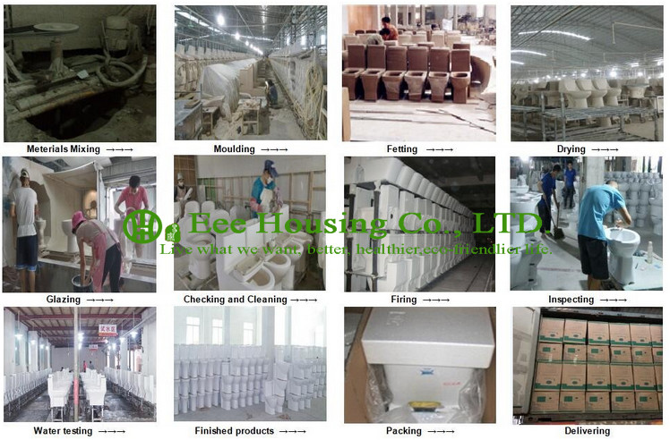 Wc Toilet With Dual Flush Ceramic One Piece , Siphon Flushing,Bathroom Sanitary Wares Chinese Wc Toilet