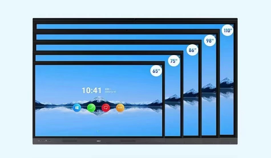 IR Multi Touch Interactive Whiteboard Panel 86 Inch With Microphone Webcam