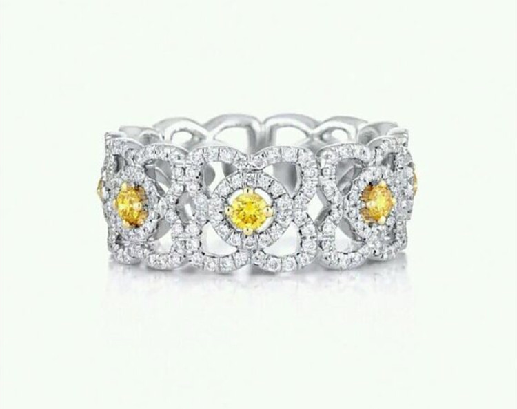 Luxury Brand Jewelry Full diamonds of comet ring 18kt gold with yellow gold or white gold