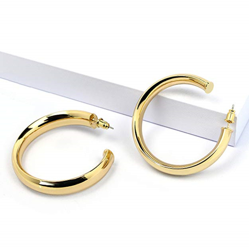Custom High Quality S925 Fashion Jewelry Large Sterling Silver Hoop Earrings for Women