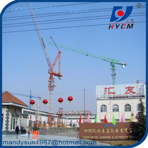 Design for Korean customers 25m Boom Length 6.0ton Max. Load Luffing Jib Tower Crane