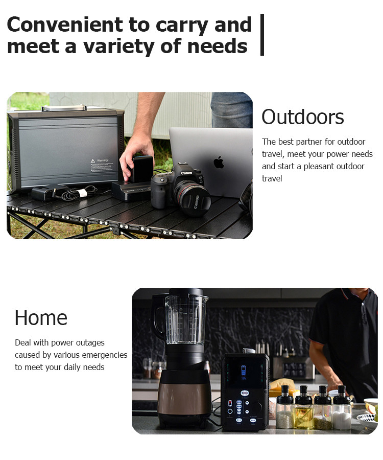 1000w Lifepo4 Portable Power Station Solar Generator Lithium Battery For Home Camping