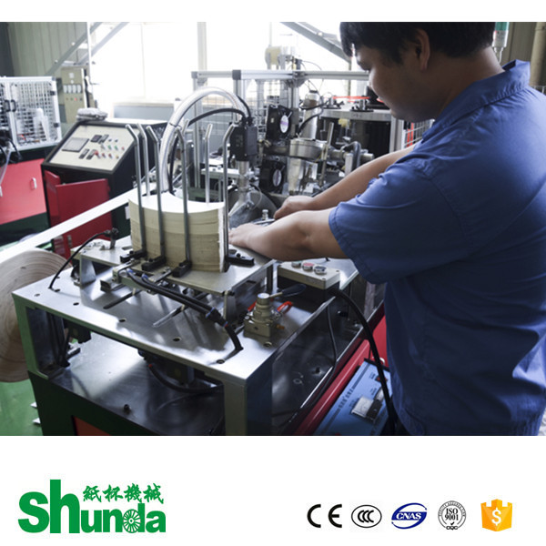 Paper Cup Sleeve Machine,ripple double wall paper cup wrap machine SHUNDA-80A