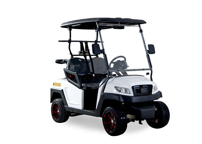 Road Legal 2 Seater Golf Buggy Utility Cart With 48 V Battery Power , white Color