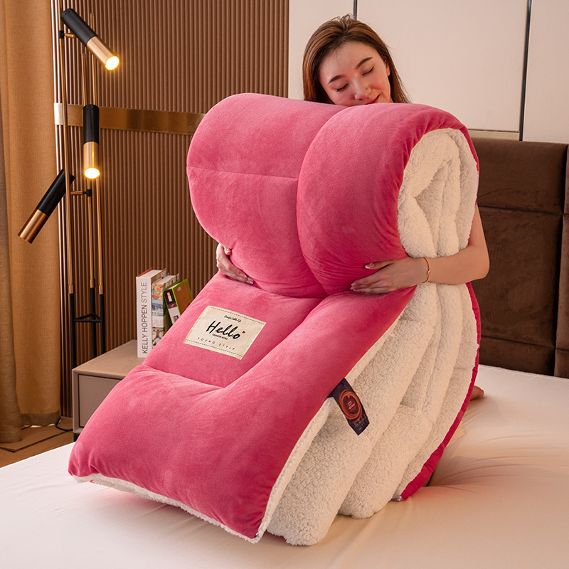 Healthy Sleep Support Quilt Elegant Comfort Softest Coziest Heavy Weight Sherpa-Backing