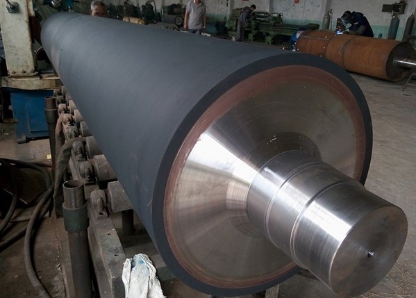 Grooved Rubber Covered Cast Iron Touch Roll Under Dryer For Toilet Paper Making Machine