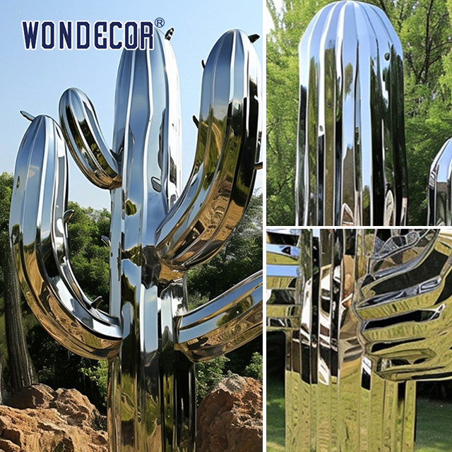 Outdoor Stainless Steel Sculpture Park Square Garden