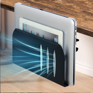 Laptop Stand Tablet iPad Books Holder 2 Tier Desk Side Storage for Office Home School