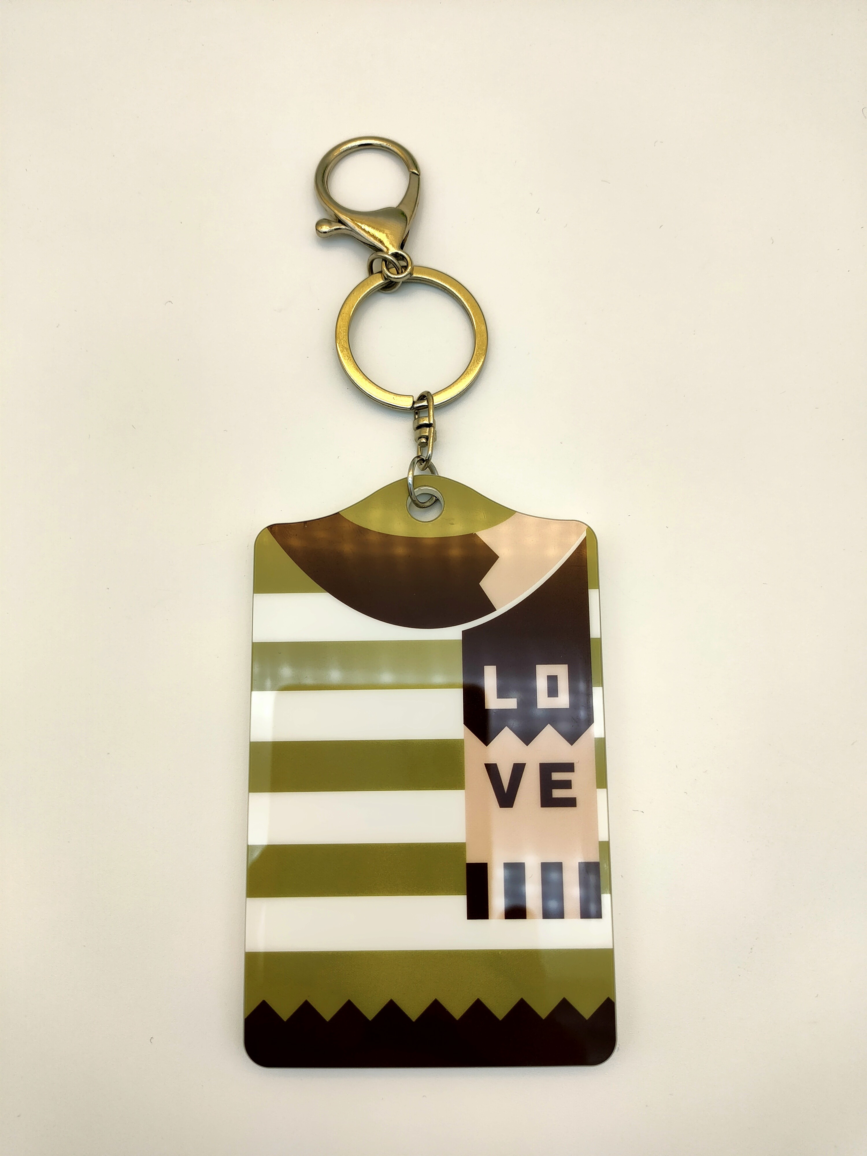Card Holder Custom Shape Acrylic Keychains Letters Printed OPP Bag Packed