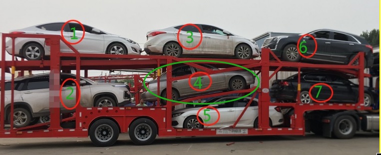 Truck Trailer Manufacture 4 8 10 Cars Carrier Semi Trailer with Max Payload 30000KG