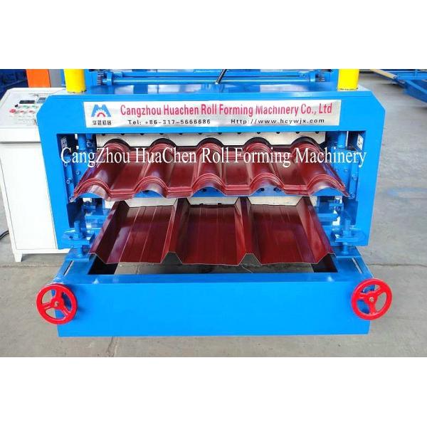 Double Layer Roll Forming Machine with 15m/min Speed, 1250mm Width, and Chain Drive for Metal Roofing