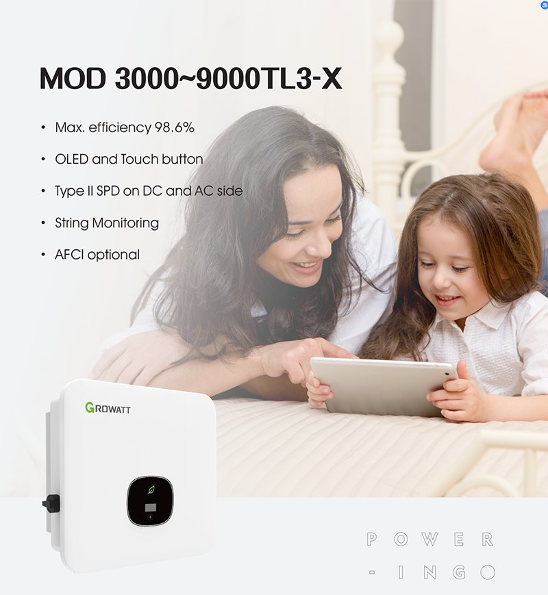 Faster delivery with warranty Growatt MOD 3000TL3-X 3kw Three phase Solar Inverter