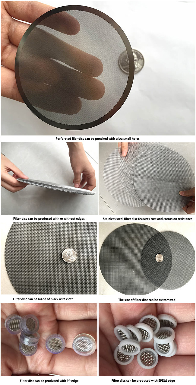Heat Resistant Wire Mesh Filter Disc Customization Acceptable