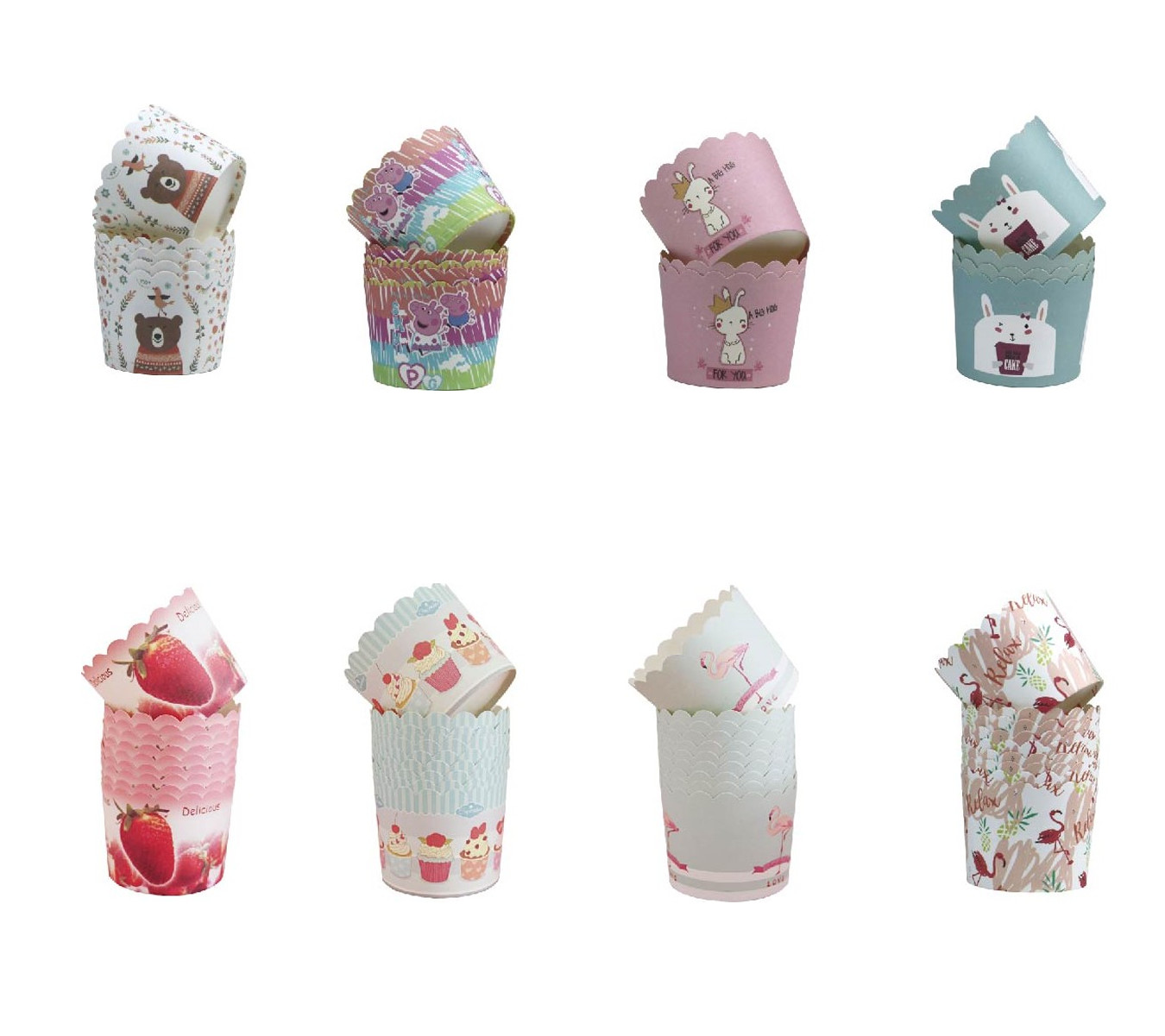 Wholesale mini party baking muffin cupcake disposable custom printed paper cake cups paper muffin liners