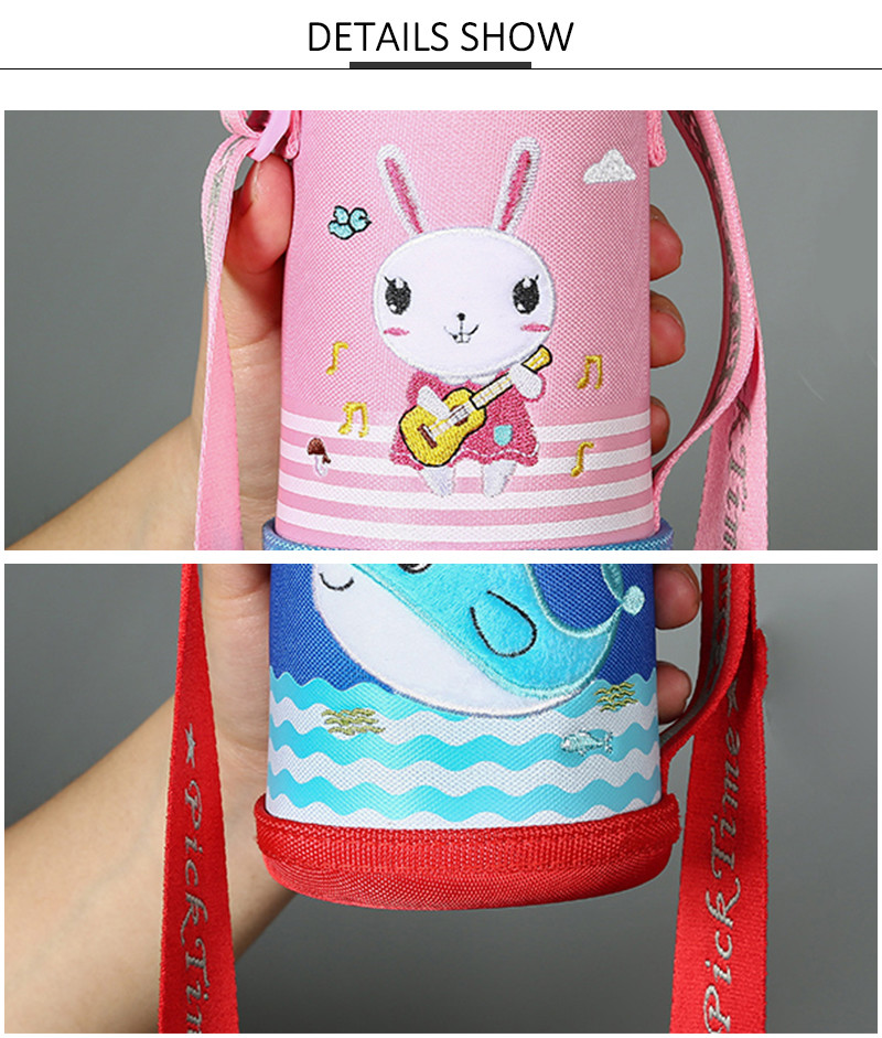 Waterproof Kids Polyester Insulated Bottle Sleeve With Adjustable Strap